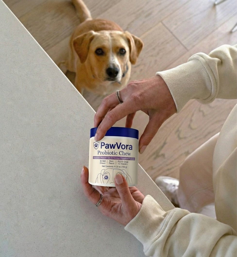 Dog with supplement